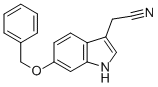 structure of CAS# 57765-24-9, 6-Benzyloxyindole-3-Acetonitrile;6-(Phenylmethoxy)-1H-Indole-3-Acetonitrile;6-BENZYLOXYINDOLE-3-ACETONITRILE