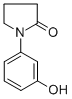 structure of CAS# 58212-15-0, 1-(3-Hydroxyphenyl)-2-Pyrrolidinone;1-(3-Hydroxyphenyl)-2-Pyrrolidinone;1-(3-Hydroxyphenyl)-2-Pyrrolidone;Sbb015089