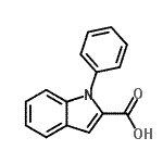structure of CAS# 58386-33-7, 1-Phenyl-1H-Indole-2-Carboxylic Acid;1-Phenyl-1H-indole-2-carboxylic acid;1-phenylindole-2-carboxylic acid;BAS 00009705