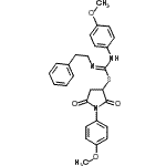 CAS#: 5850-95-3， 1-(4-Methoxyphenyl)-2,5-Dioxo-3-Pyrrolidinyl N-(4-Methoxyphenyl)-N'-(2-Phenylethyl)Carbamimidothioate