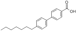 结构式 CAS# 58573-94-7, 4-(4'-正庚基苯基)苯甲酸