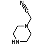 structure of CAS# 58619-56-0, 1-Piperazinylacetonitrile;2-piperazinylethanenitrile;piperazin-1-ylacetonitrile;Piperazin-1-yl-acetonitrile dihydrochloride