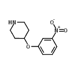 structure of CAS# 586412-89-7, 4-(3-Nitrophenoxy)Piperidine;3-Nitrophenyl 4-piperidinyl ether;4-(3-nitrophenoxy)piperidine;4-(3-Nitro-phenoxy)-piperidine