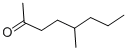 structure of CAS# 58654-67-4, 5-Methyl-2-Octanone;Brn 1746333;Methyl 3-Methylhexyl Ketone