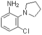 结构式 CAS# 58785-05-0, 3-氯-2-(1-吡咯烷基)苯胺