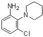 结构式 CAS# 58785-06-1, 3-氯-2-(1-哌啶基)苯胺