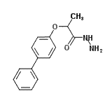structure of CAS# 587852-93-5, 2-(4-Biphenylyloxy)Propanehydrazide;2-(1,1'-Biphenyl-4-yloxy)propanohydrazide;2-(4-phenylphenoxy)propanohydrazide;2-(biphenyl-4-yloxy)propanehydrazide
