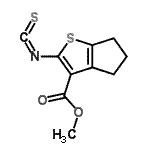 structure of CAS# 588676-82-8, Methyl 2-Isothiocyanato-5,6-Dihydro-4H-Cyclopenta[b]Thiophene-3-Carboxylate;methyl 2-<wbr>isothiocy<wbr>anato-4,5<wbr>,6-trihyd<wbr>rocyclope<wbr>nta[2,1-b<wbr>]thiophen<wbr>e-3-carbo<wbr>xylate;Methyl 2-<wbr>isothiocy<wbr>anato-5,6<wbr>-dihydro-<wbr>4H-cyclop<wbr>enta[b]th<wbr>iophene-3<wbr>-carboxyl<wbr>ate;MFCD03943804
