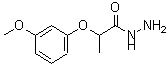 structure of CAS# 588678-30-2, 2-(3-Methoxyphenoxy)Propanehydrazide;2-(3-methoxyphenoxy)propanehydrazide;2-(3-Methoxyphenoxy)propanohydrazide;MFCD01930250
