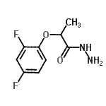 structure of CAS# 588678-32-4, 2-(2,4-Difluorophenoxy)Propanehydrazide;2-(2,4-difluorophenoxy)propanehydrazide;2-(2,4-Difluorophenoxy)propanohydrazide;MFCD03423123
