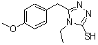 结构式 CAS# 590354-46-4, 4-乙基-5-(4-甲氧基苄基)-4H-1,2,4-三唑-3-硫醇
