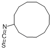 structure of CAS# 59037-64-8, Cyclododecyl Isothiocyanate;Isothiocyanatocyclododecane;Nsc129254;Cyclododecyl Isothiocyanate