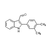 structure of CAS# 590391-01-8, 2-(3,4-Dimethylphenyl)-1H-Indole-3-Carbaldehyde;2-(3,4-dimethylphenyl)-1H-indole-3-carbaldehyde
