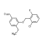 结构式 CAS# 591224-55-4, 3-[(2-氯-6-氟苄基)氧基]-4-甲氧基苯甲醛