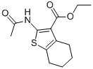structure of CAS# 5919-29-9, Ethyl 2-Acetamido-4,5,6,7-Tetrahydrobenzo[b]Thiophene-3-Carboxylate;Ethyl 2-Acetamido-4,5,6,7-Tetrahydrobenzothiophene-3-Carboxylate;2-Acetamido-4,5,6,7-Tetrahydrobenzothiophene-3-Carboxylic Acid Ethyl Ester;Oprea1_349745
