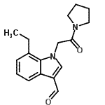 CAS 登录号：593237-24-2， 7-乙基-1-[2-氧代-2-(1-吡咯烷基)乙基]-1H-吲哚-3-甲醛