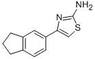 结构式 CAS# 59543-75-8, 4-(2,3-二氢-1H-茚-5-基)-1,3-噻唑-2-胺