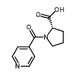 结构式 CAS# 59834-40-1, 1-异烟酰-L-脯氨酸