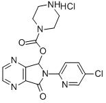 structure of CAS# 59878-63-6, N-Desmethyl Zopiclone;[6-(5-Chloro-2-Pyridyl)-5-Oxo-7H-Pyrrolo[3,4-B]Pyrazin-7-Yl] Piperazine-1-Carboxylate;1-Piperazinecarboxylic Acid [6-(5-Chloro-2-Pyridyl)-5-Oxo-7H-Pyrrolo[3,4-B]Pyrazin-7-Yl] Ester;Piperazine-1-Carboxylic Acid [6-(5-Chloro-2-Pyridyl)-5-Keto-7H-Pyrrolo[3,4-B]Pyrazin-7-Yl] Ester