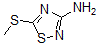 结构式 CAS# 60093-10-9, 5-(甲硫基)-1,2,4-噻二唑-3-胺