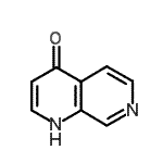 结构式 CAS# 60122-51-2, 1,7-萘啶-4(1H)-酮