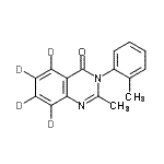 结构式 CAS# 60124-85-8, 2-甲基-3-(2-甲基苯基)-4(3H)-(<sup>2</sup>H<sub>4</sub>)喹唑啉酮