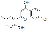 structure of CAS# 60402-29-1, 3-(4-Chlorophenyl)-3-Hydroxy-1-(2-Hydroxy-5-Methyl-Phenyl)Prop-2-En-1-One