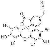 structure of CAS# 60520-47-0, 2',4',5',7'-Tetrabromo-3',6'-Dihydroxy-5-Isothiocyanato-Spiro[Isobenzofuran-1(3H),9'-[9H]Xanthen]-3-One;2',4',5',7'-Tetrabromo-3',6'-Dihydroxy-6-Isothiocyanato-Spiro[Isobenzofuran-3,9'-Xanthene]-1-One;2',4',5',7'-Tetrabromo-3',6'-Dihydroxy-6-Isothiocyanato-1-Spiro[Isobenzofuran-3,9'-Xanthene]One;2',4',5',7'-Tetrabromo-3',6'-Dihydroxy-6-Isothiocyanato-Spiro[2-Benzofuran-3,9'-Xanthene]-1-One