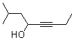 structure of CAS# 60657-70-7, 2-Methyl-5-Octyn-4-Ol;Sbb009082;2-Methyl-5-Octyn-4-Ol