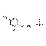 结构式 CAS# 6087-59-8, 4-(乙基氨基)-3-甲基偶氮苯四氟硼酸盐