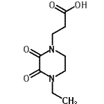结构式 CAS# 610311-91-6, 3-(4-乙基-2,3-二氧代-1-哌嗪基)丙酸