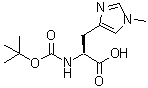 结构式 CAS# 61070-20-0, N-[(1,1-二甲基乙氧基)羰基]-1-甲基-L-组氨酸