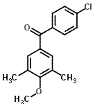 结构式 CAS# 61259-84-5, (4-氯苯基)(4-甲氧基-3,5-二甲基苯基)甲酮