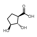 CAS#: 61348-34-3， (1R,2S,3S)-2,3-Dihydroxycyclopentanecarboxylic Acid