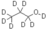 structure of CAS# 61393-63-3, 1-(<Sup>2</Sup>H<Sub>7</Sub>)Propan(<Sup>2</Sup>H)Ol;1-propanol;1-Propanol-d8;Propyl Alcohol-d8