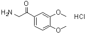 structure of CAS# 61416-34-0, 2-Amino-1-(3,4-dimethoxyphenyl)ethanone hydrochloride;2-(3,4-dimethoxyphenyl)-2-oxoethan-1-aminium chloride;2-(3,4-Dimethoxy-phenyl)-2-oxo-ethyl-ammonium chloride;2-(3,4-DIMETHOXY-PHENYL)-2-OXO-ETHYL-AMMONIUM,CHLORIDE