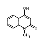 structure of CAS# 61469-95-2, 4-Hydroxy-1-Methyl-2(1H)-Quinolinone;1-Methyl-4-hydroxy-2-chinolinon;1-Methyl-4-hydroxy-2-chinolon;1-Methyl-4-hydroxycarbostyril