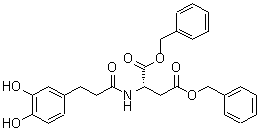 结构式 CAS# 615264-62-5, N-[3-(3,4-二羟基苯基)丙酰]-L-天冬氨酸二苄酯
