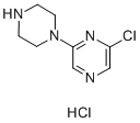 structure of CAS# 61655-58-1, 2-Chloro-6-(1-Piperazinyl)Pyrazine Monohydrochloride;2-Chloro-6-Piperazin-1-Yl-Pyrazine Hydrochloride;2-Chloro-6-(1-Piperazinyl)Pyrazine Hydrochloride;1-(6-Chloro-2-Pyrazinyl)Piperazine Monohydrochloride