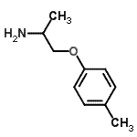 structure of CAS# 61711-87-3, 1-(4-Methylphenoxy)-2-Propanamine;[1-methyl-2-(4-methylphenoxy)ethyl]amine;1-(4-methylphenoxy)-2-propanamine;MFCD06248348