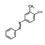 structure of CAS# 621-66-9, 2-Methyl-4-(Phenyldiazenyl)Phenol;4-(phenylazo)-o-cresol