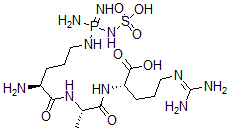 CAS#: 62249-77-8， N5-[Amino(Sulfoamino)Phosphinyl]-Orn-Ala-6-Guanidino-Nle-OH