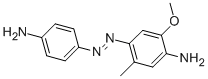 structure of CAS# 6232-57-1, Disperse Diazo Black 3Bf;4-(4-Aminophenyl)Azo-2-Methoxy-5-Methyl-Aniline;4-(4-Aminophenyl)Azo-2-Methoxy-5-Methylaniline;[4-(4-Aminophenyl)Azo-2-Methoxy-5-Methyl-Phenyl]Amine