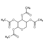 structure of CAS# 62446-93-9, 1,2,3,4-Tetra-O-Acetylpentopyranose;1,2,3,4-TETRA-O-ACETYL-B-D-XYLOPYRANOSE;1,2,3,4-TETRA-O-ACETYL-D-XYLOPYRANOSE;3,4,5-triacetyloxy-2H-3,4,5,6-tetrahydropyran-2-yl acetate