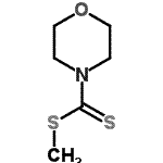 结构式 CAS# 62604-08-4, 甲基4-吗啉二硫代甲酸酯
