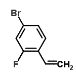 结构式 CAS# 627463-17-6, 4-溴-2-氟-1-乙烯基苯