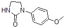 structure of CAS# 62868-39-7, 1-(4-Methoxyphenyl)-2-Imidazolidinone;1-(4-METHOXYPHENYL)TETRAHYDRO-2H-IMIDAZOL-2-ONE;1-(4-Methoxyphenyl)Imidazolidin-2-One