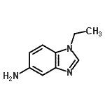 structure of CAS# 62874-34-4, 1-Ethyl-1H-Benzimidazol-5-Amine;1-ethyl-1H-benzimidazol-5-amine;1-ethyl-1H-benzimidazol-5-ylamine;1-ethyl-1H-benzo[d]imidazol-5-amine