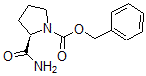 structure of CAS# 62937-47-7, (2R)-2-(Aminocarbonyl)-1-Pyrrolidinecarboxylic Acid Phenylmethyl Ester