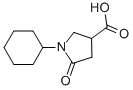 结构式 CAS# 6304-56-9, 1-环己基-5-氧代-吡咯烷-3-羧酸